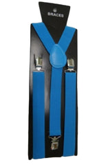 Adjustable Men's Suspenders Plain Braces With Strong Metal Clips