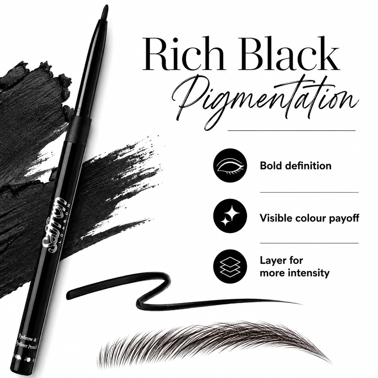 Professional Twist Up Eyebrow & Eyeliner Pencil Tray of 36