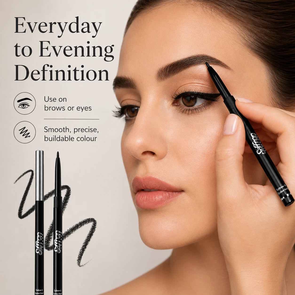 Professional Twist Up Eyebrow & Eyeliner Pencil Tray of 36