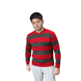 Adult Stripe Knitted Jumper Long Sleeve Pullover Sweatshirt