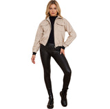 Ladies Zip Front Bomber Jacket