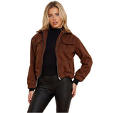 Ladies Zip Front Bomber Jacket