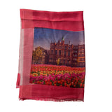 Dutch Heritage Dupatta with Tulips and Traditional Architecture