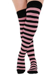 Women's Thigh High Girls Stretchy Stripe Over The Knee Socks