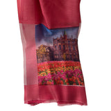 Dutch Heritage Dupatta with Tulips and Traditional Architecture