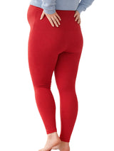 Women's Red Maternity Leggings Stretchy Cotton Breathable Tights
