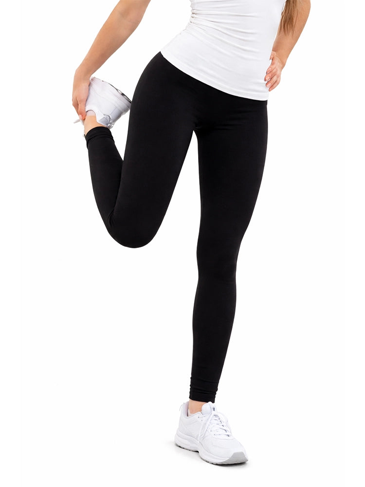 Women's Thick Cotton Full-Length Elastic Waist Leggings