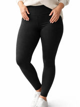 Women High Waist Full Length Black Cotton Leggings