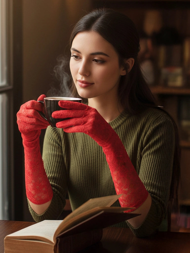 Long Lace Gloves