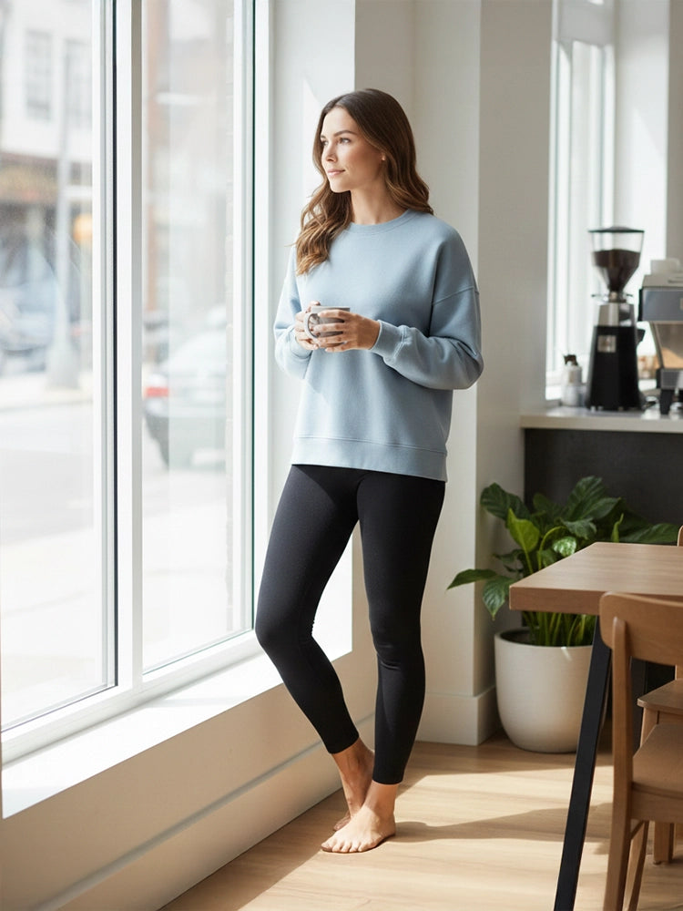 Women's Plain Viscose Soft Comfortable Full-Length Leggings