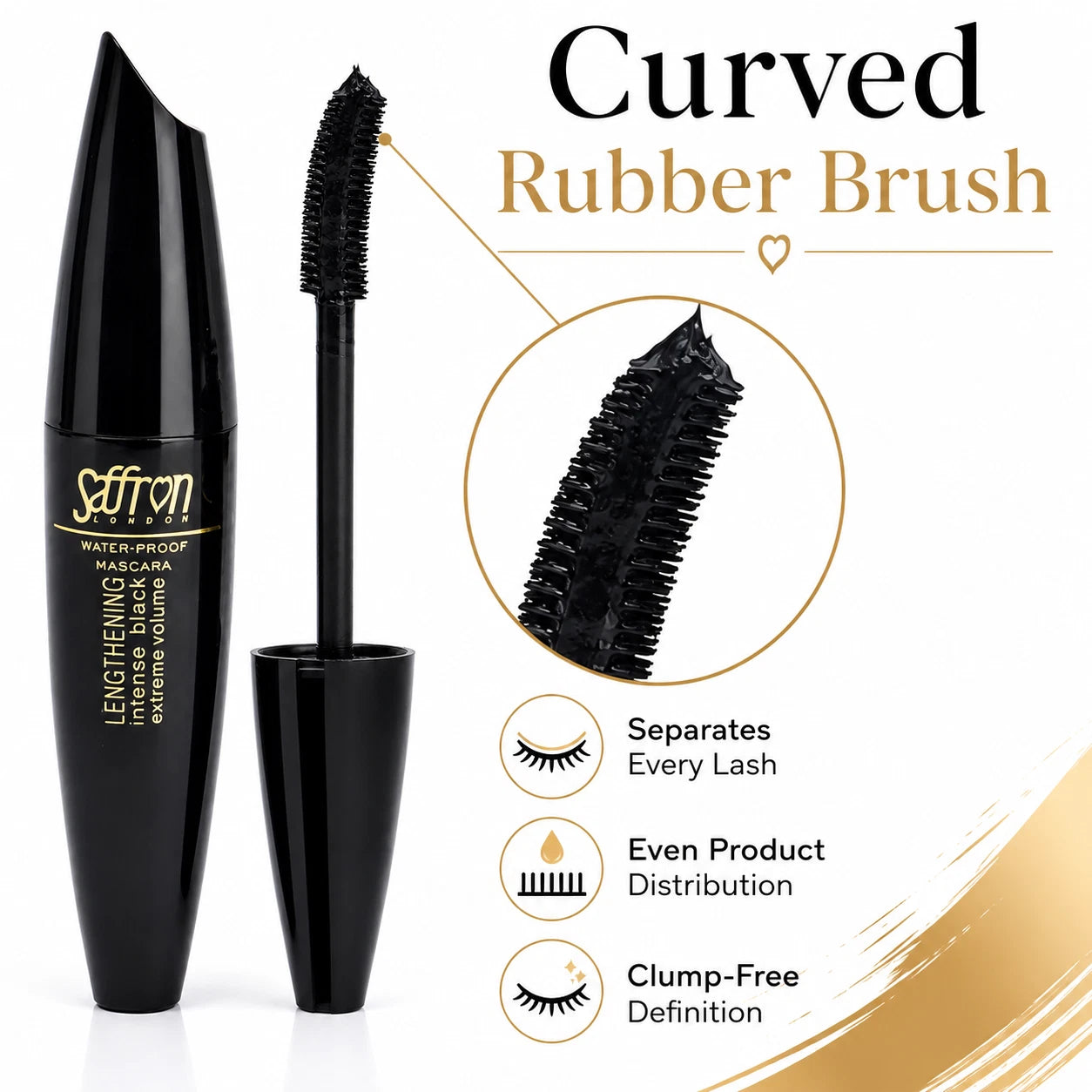 Waterproof Intense Black Lengthening & Extra Volume Mascara