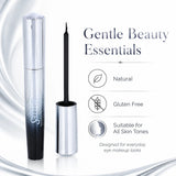 Waterproof Black Liquid Eyeliner, Long-Lasting Smudge-Resistant Eye Makeup