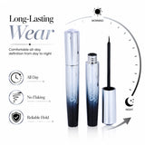 Waterproof Black Liquid Eyeliner, Long-Lasting Smudge-Resistant Eye Makeup