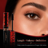 Waterproof Long Lash Black Mascara, Long-Lasting Eye Makeup 6ml