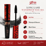 Waterproof Long Lash Black Mascara, Long-Lasting Eye Makeup 6ml