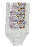 Women's High-Waist White Full Cotton-Rich Briefs (3-Pack)