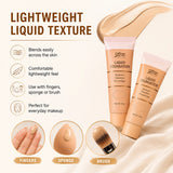 Women’s Liquid Foundation Makeup, 6 Light to Dark Shades