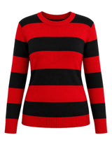 Women’s Red & Black Stripe Knitted Jumper