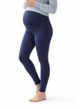 Womens Navy Maternity Leggings Stretchy Cotton Breathable Tights