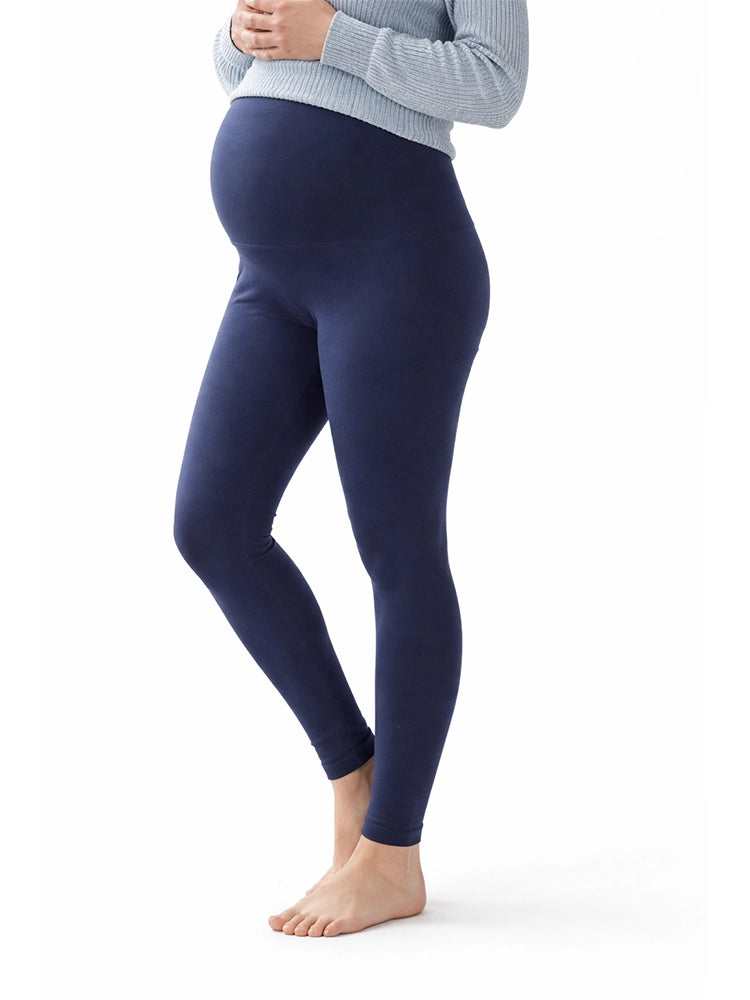 Womens Navy Maternity Leggings Stretchy Cotton Breathable Tights