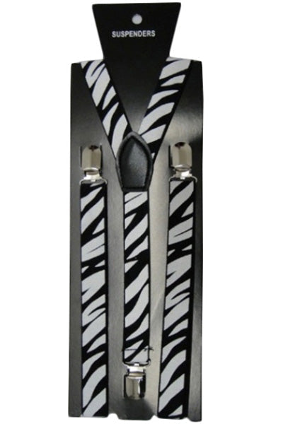 Adjustable Men's Printed Braces 2.5 cm With Strong Metal Clips