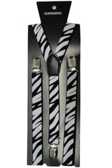 Adjustable Men's Printed Braces 2.5 cm With Strong Metal Clips