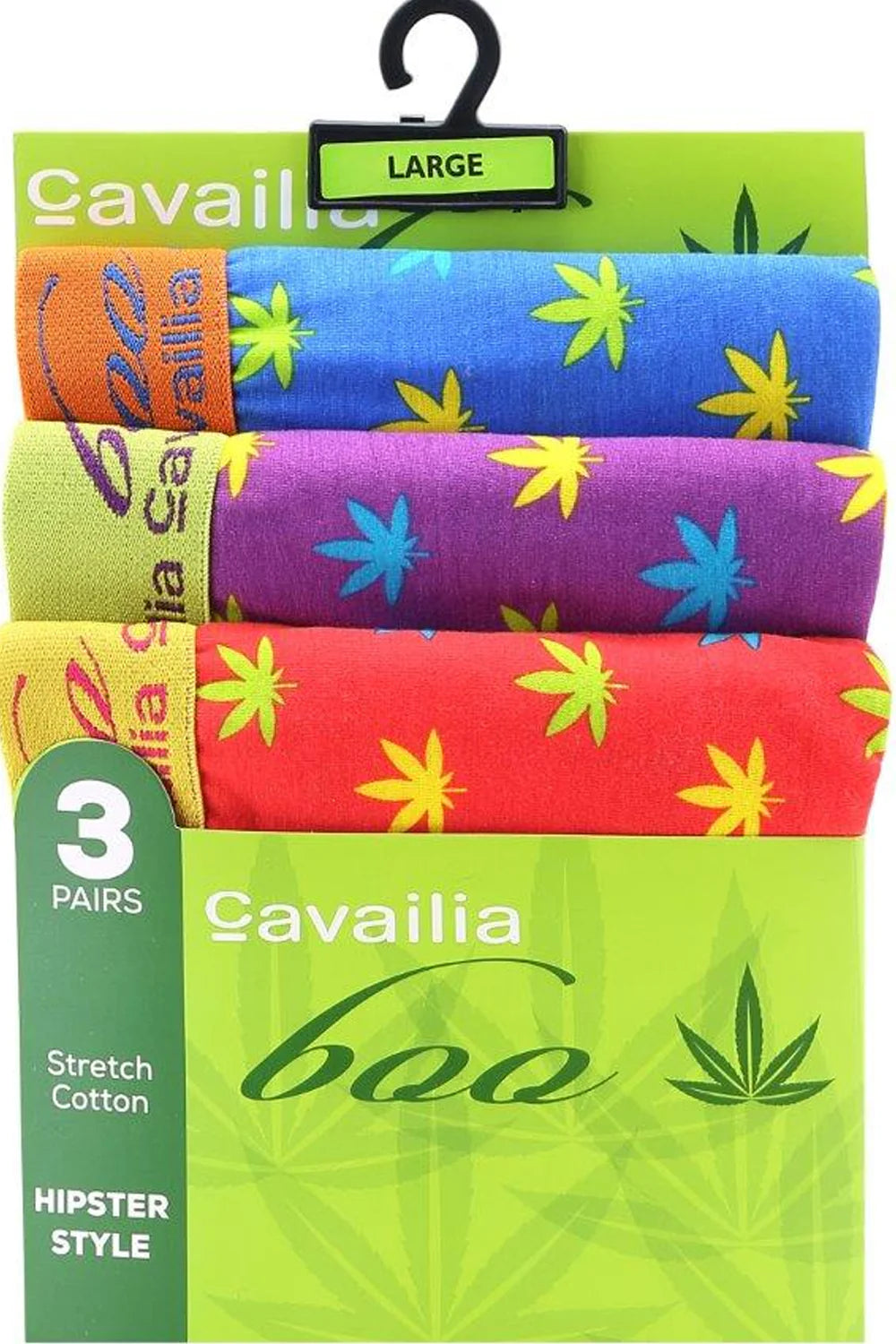 Men’s Bold Botanical Graphic Leaf Print Hipster Boxers 3 Pack