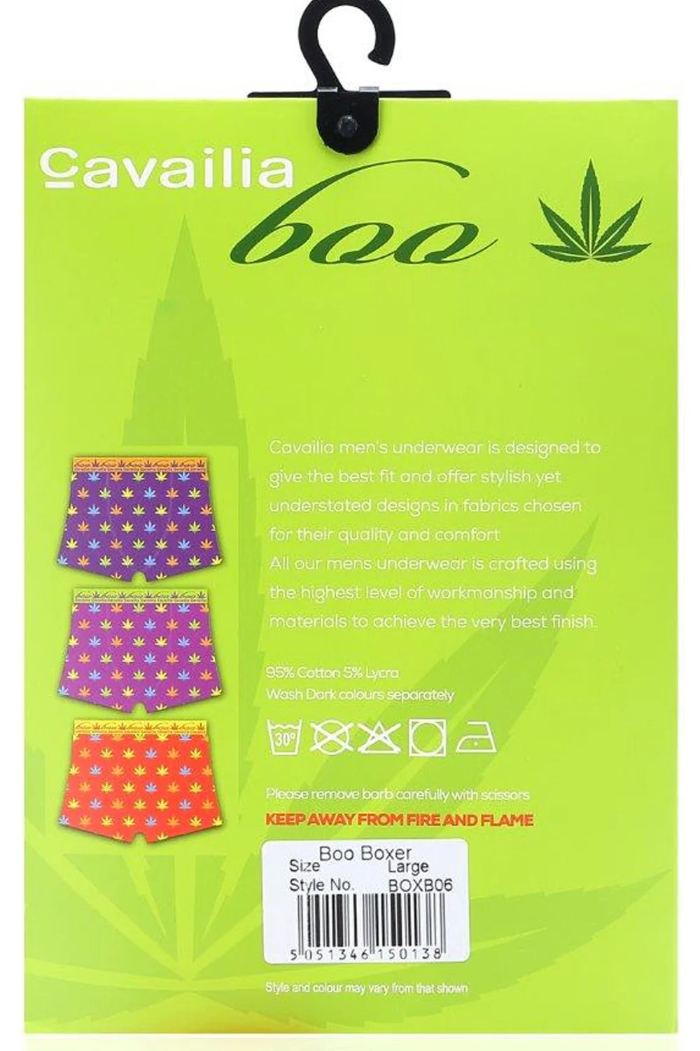 Men’s Bold Botanical Graphic Leaf Print Hipster Boxers 3 Pack