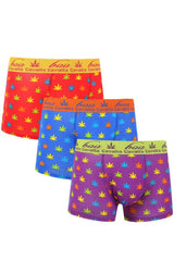 Men’s Bold Botanical Graphic Leaf Print Hipster Boxers 3 Pack