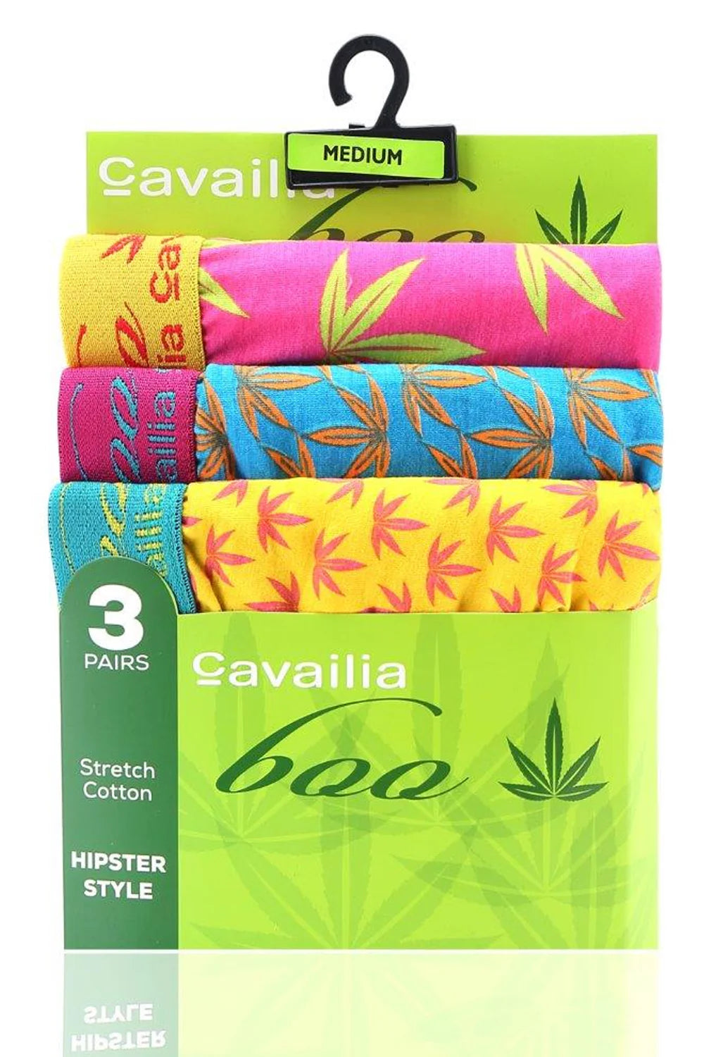 Men’s Funky Botanical Leaf Print Hipster Boxer Shorts 3 Pack