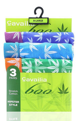 Men’s Multi-Colour Botanical Leaf Print Hipster Boxers 3 Pack