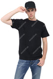 Adult Crew Neck Plain Basic Short Sleeve Casual T-Shirt