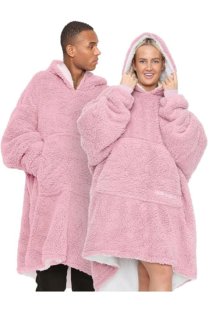 Adult Oversized Hoodie Wearable Blanket Soft Teddy Fabric
