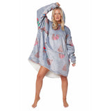 Women's New Sloth Grey Hoodie Blanket