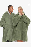 Adult Oversized Hoodie Wearable Blanket Soft Teddy Fabric