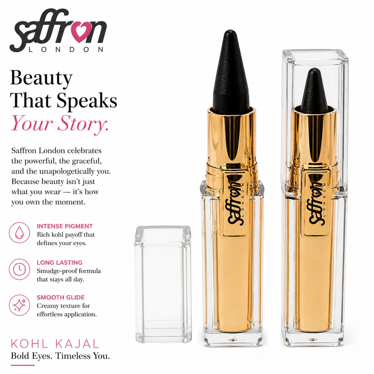 Black Kajal Eye Pencil Smooth & Easy Application Tray of 24