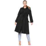 Ladie's Winter Fashion Pleated Trench Coat