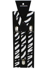 Adjustable Men's Printed Braces 2.5 cm With Strong Metal Clips