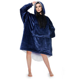 Hug & Snug Ladies Navy Blanket Hoodie