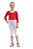 Girl's 3/4 Length Cotton Capri Leggings Stretchy Soft Tights