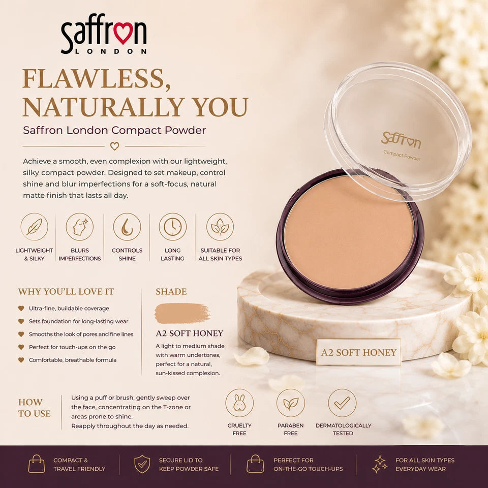 Compact Pressed Face Powder 4 Assorted Light Shades Tray of 24