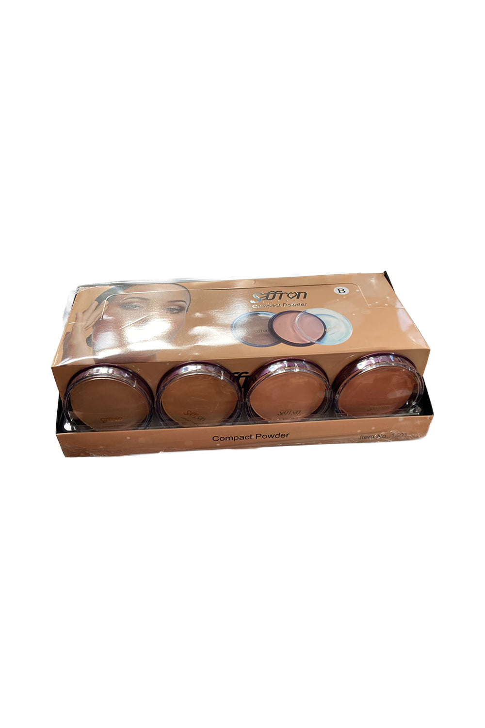 Compact Pressed Face Powder 4 Assorted Medium Shades Tray of 24