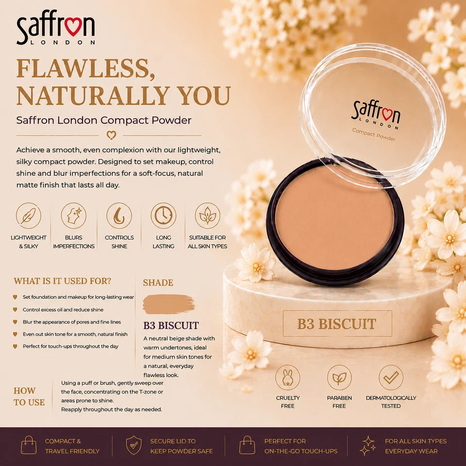 Compact Pressed Face Powder 4 Assorted Medium Shades Tray of 24