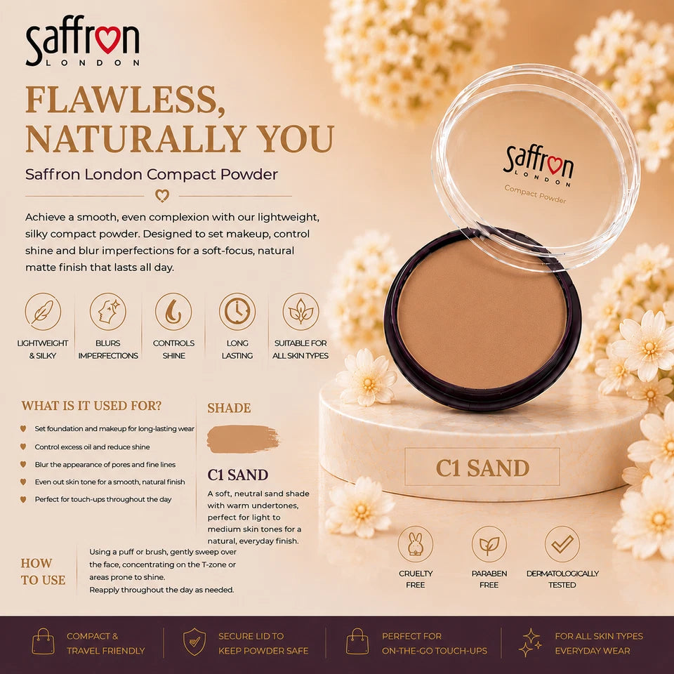 Compact Pressed Face Powder 4 Assorted Deep Shades Tray of 24 Pcs