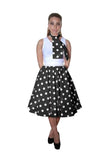 Women's 26 inches Polka Dot Vintage 50s/60s School Skirt
