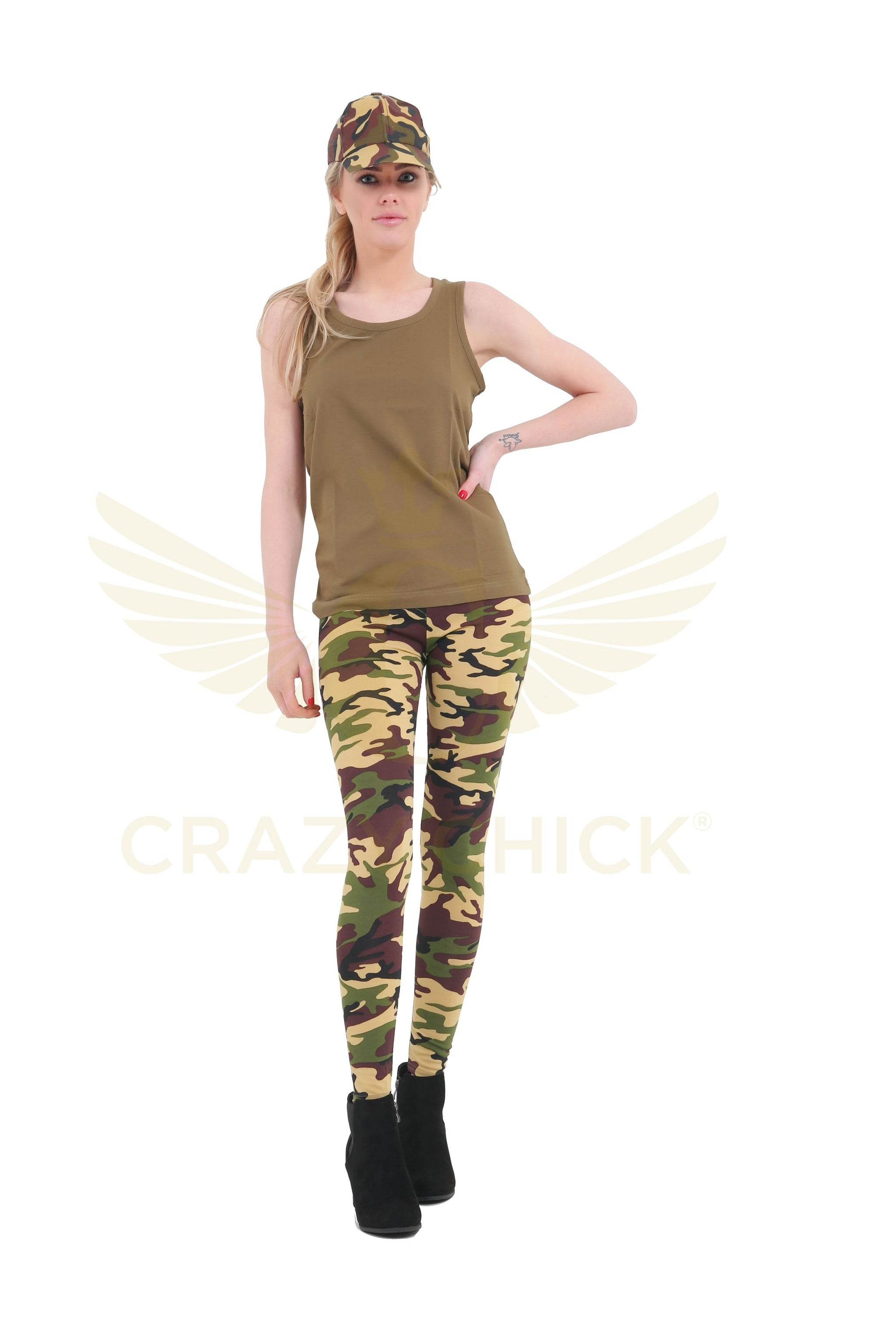 Women's Microfibre Full Length Leggings with Elastic Waist