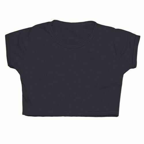 Girl Microfibre Short Sleeve Crop Top Activewear Tee Shirts