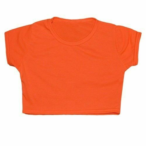 Girl Microfibre Short Sleeve Crop Top Activewear Tee Shirts