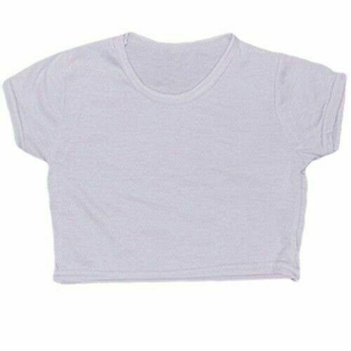 Girl Microfibre Short Sleeve Crop Top Activewear Tee Shirts