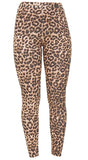 Girls Microfibre Full Length Leopard Leggings Casual Pants